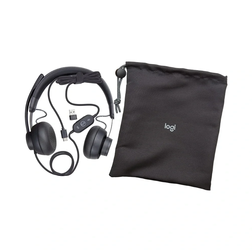 Logitech Zone Wired‎ Headset, with advanced noise-canceling mic technology